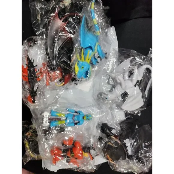 8Pcs Dragon Action Figures Set - Vikings Toys Gift Figure Mini Cake Toppers Car